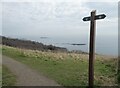 Signpost on the Fife Coastal Path