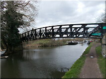 TQ0580 : Bridge at the Slough Arm of the canal by Peter S