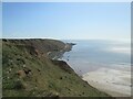 TA1281 : Filey  Brigg  from  the  cliff  top  path.  Yorkshire  Wolds  Way by Martin Dawes