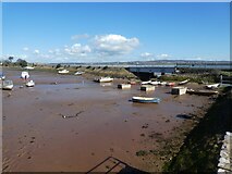 SX9780 : Cockwood harbour, low tide by David Smith