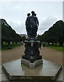 TQ1668 : Hampton Court - Three Graces statue, Fountain Gardens by Rob Farrow