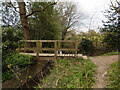 Footbridge on path parallel with bridleway 371, Horley