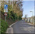 Road signs near the railway station, New Inn, Torfaen