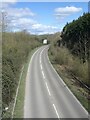 South Cornelly bypass from bridge on Heol-y-Broom