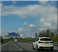 SP1795 : M6 Toll, northbound, approaching junction T3 by Christopher Hilton
