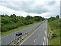 Looking west along the A5 dual carriageway