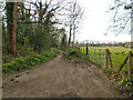 Bridleway 372 leaves Peeks Brook Lane