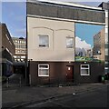 SP3378 : Mural on Penny Black House, Greyfriars Lane by Alan Paxton