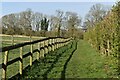 Footpath beside caravan site near Bearse Farm