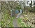 Metal footbridge