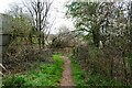 Bend in public footpath near Puxton Marsh, Kidderminster, Worcs