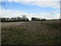 SK6314 : Stubble field off Broome Lane by Jonathan Thacker