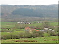 Farms in the valley bottom