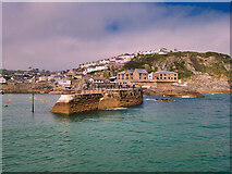 SX0144 : Mevagissey North Pier and Outer Harbour by David Dixon
