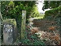 Footpath sign near Wentworth Farm