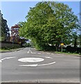 SO8312 : A4173 mini-roundabout, Brookthorpe, Gloucestershire by Jaggery