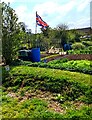 SO8006 : Union Flag in the allotments, Stonehouse by Jaggery
