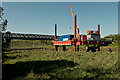 A Haven Seaseven Modular Jack Up Barge at the iron bridge, Barnstaple