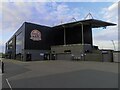 The main stand and offices at Mill Farm