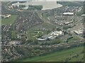 Across Doncaster Dome to the site of former Doncaster Airfield: aerial 2022