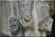 SK9857 : Sedilia carving, St Peter's church, Navenby by Julian P Guffogg