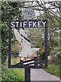 TF9742 : Stiffkey village sign - one of four by Jane Rackham