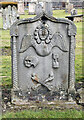 A symbolic gravestone in St Andrew?s Churchyard, Peebles