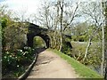 Path under the railway viaduct