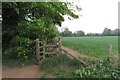 Gate on the footpath to the Millennium Way