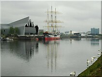 NS5565 : Riverside Museum and the Tall Ship by Richard Sutcliffe