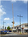 SO9198 : Tower crane by Cleveland Parade in Wolverhampton by Roger  Kidd