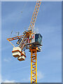 SO9198 : Tower crane (detail) by Cleveland Street in Wolverhampton by Roger  Kidd