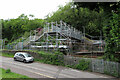 Temporary footbridge at Llanbradach station