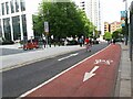 New cycle lane on Merrion Way