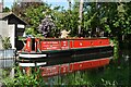 Narrowboat and boathouse, Basingstoke Canal