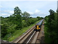 The railway from the approach road to Overbridge Farm