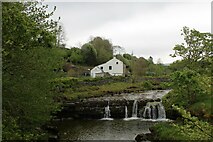 NY7246 : Small Waterfall on the River Nent by Chris Heaton