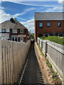 SP3066 : West on a footpath from Old Milverton Road to Quarry Street, Royal Leamington Spa  by Robin Stott