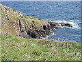 SM9041 : Carreg Gybi, Pembrokeshire Coast Path from the south by Jeff Gogarty