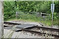 Pedestrian level crossing near Dinton Mill