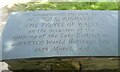 NY2622 : World Heritage Site Memorial: Left hand carving by Gerald England