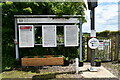 TG3505 : Buckenham Railway Station: Information Board by Michael Garlick