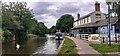 Boat Inn and towpath beside Grand Union Canal at Meadow Lane Bridge