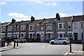 Houses opposite the end of St Chads Road