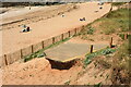 Road eroded, Leas Foot Sand