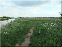SK1904 : Public footpath along the flood relief channel by Christine Johnstone
