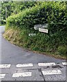 Direction signs at a junction near Longtown, Herefordshire