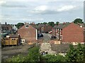 Cleared allotment area behind terraced housing, Sandal