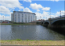 SK5838 : Across the river at Trent Bridge by John Sutton