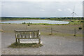 Bench and settling pond in Newstead & Annesley Country Park